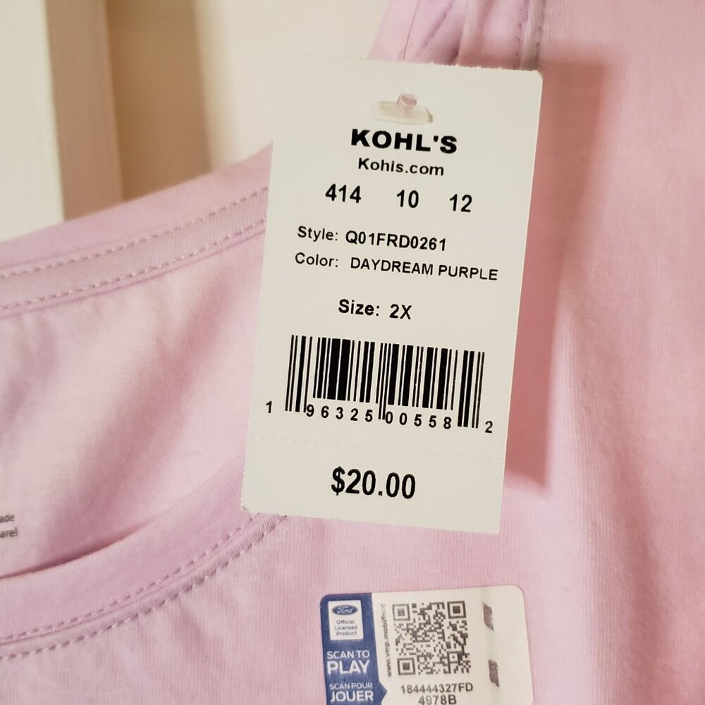 NWT Pink Mustang Womens (2X) Tee - Picture 5 of 12